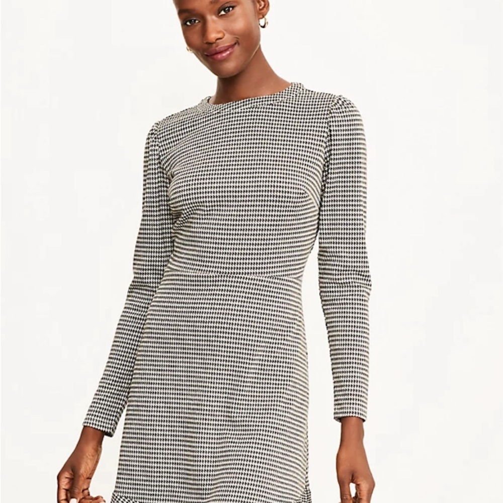 Loft size 8 Houndstooth dress NWT